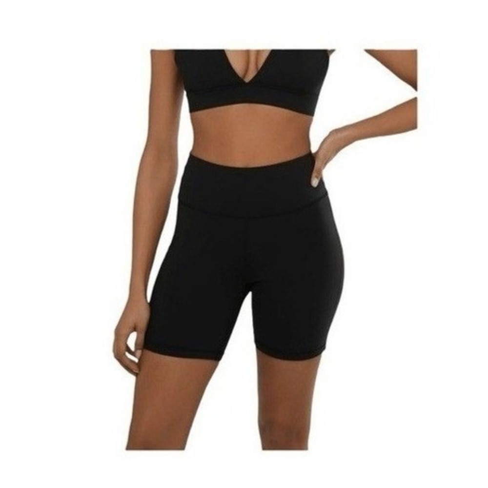 WeWoreWhat Athletic 6" Seamless Biker Short Solid Black M